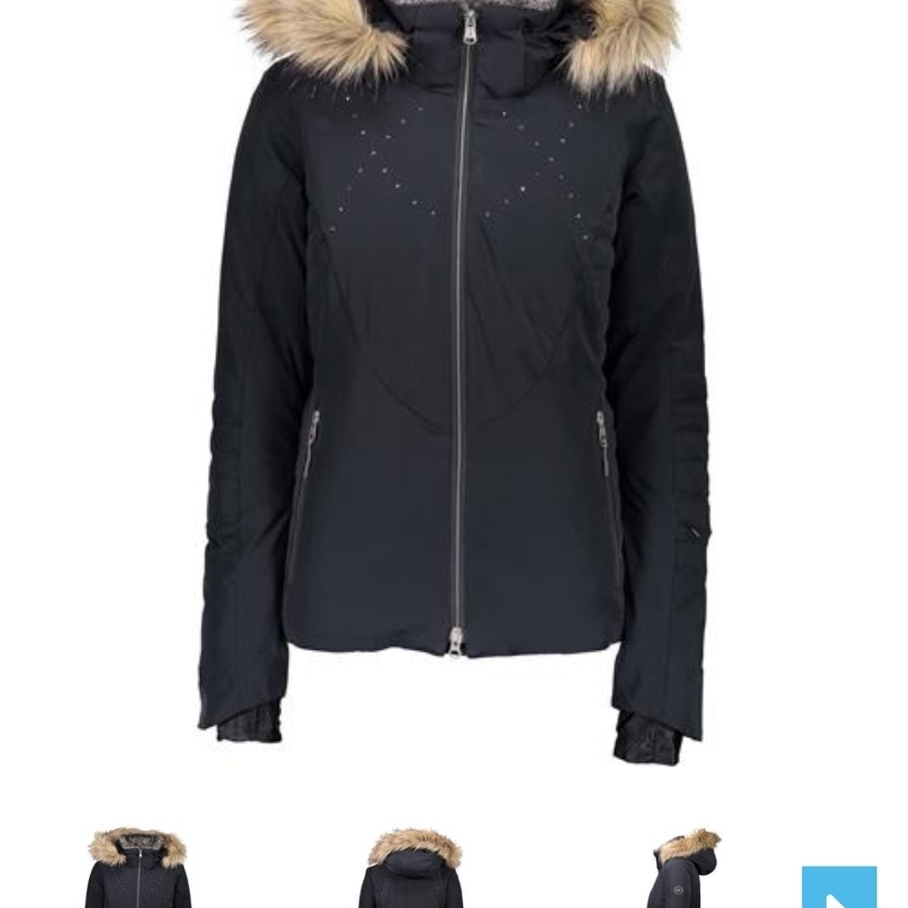 Obermeyer Black Ski Jacket with Faux Fur Hood